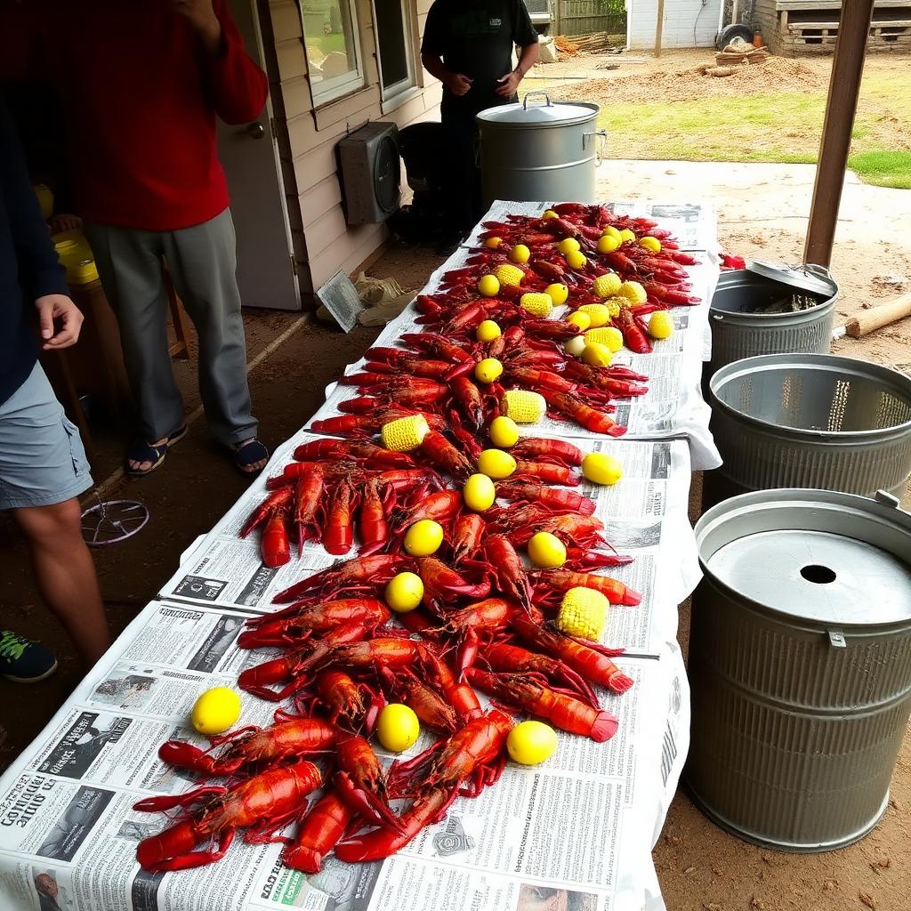 Seafood Boil Tables